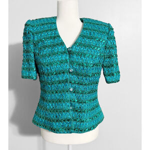 Karen Miller NY Vintage Sequin Shimmer Blazer